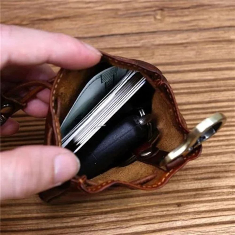 New Leather Drawstring Pouch for Men & Women - Picture 5 of 7